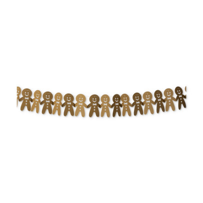 Kerstslinger gingerbread - bruin - 3.2 meter